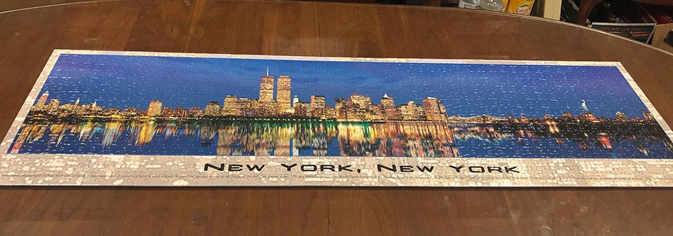 A puzzle of New York City my wife and I completed