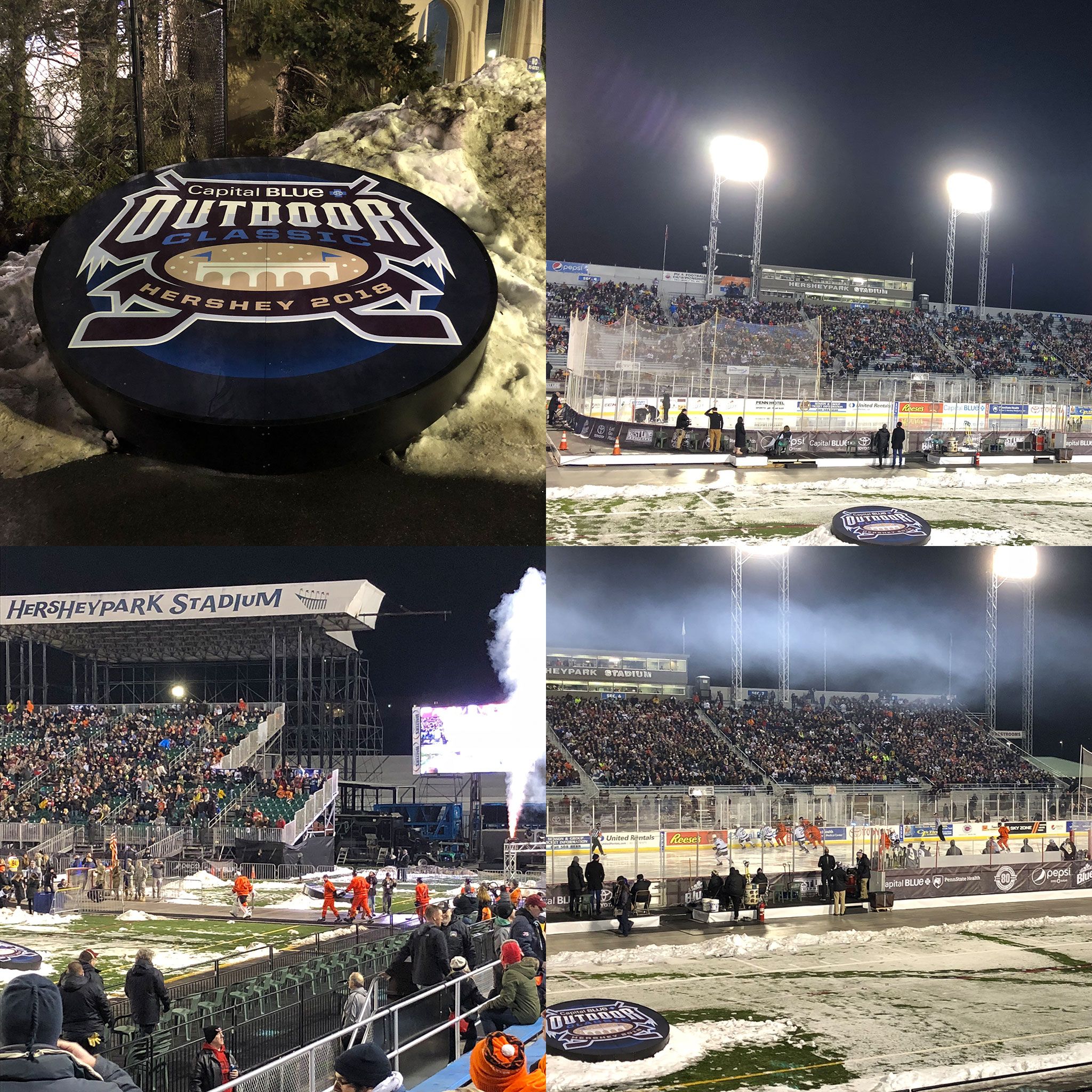 Various pictures of the AHL Outdoor Classic