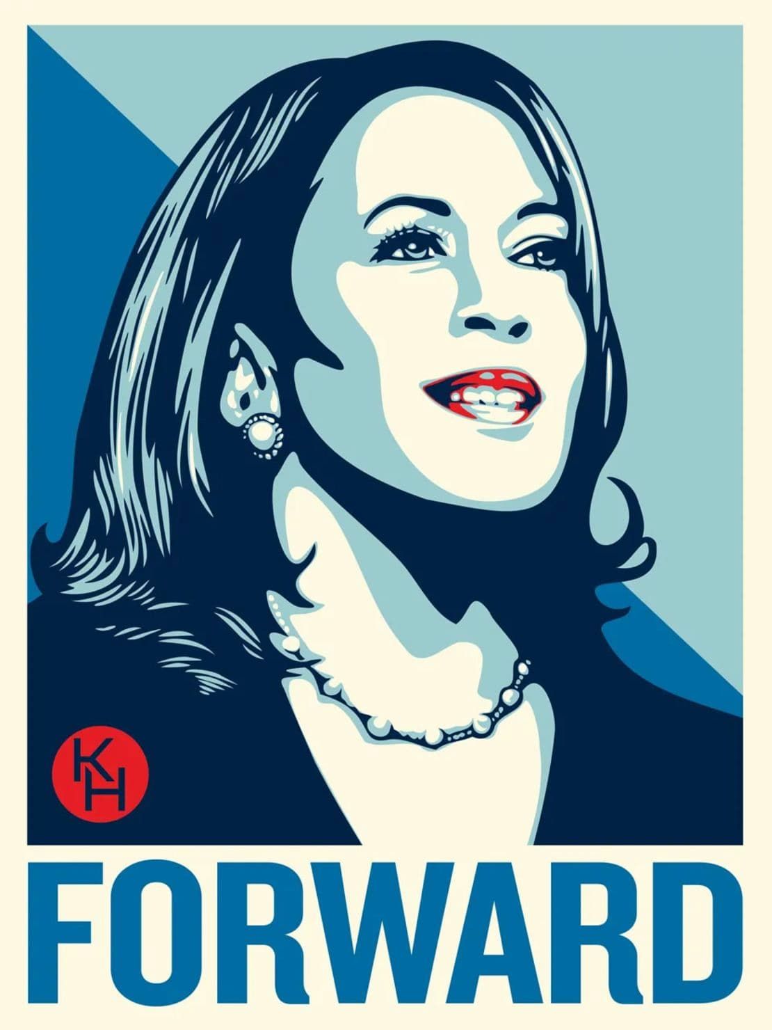 A poster of Kamala Harris for President