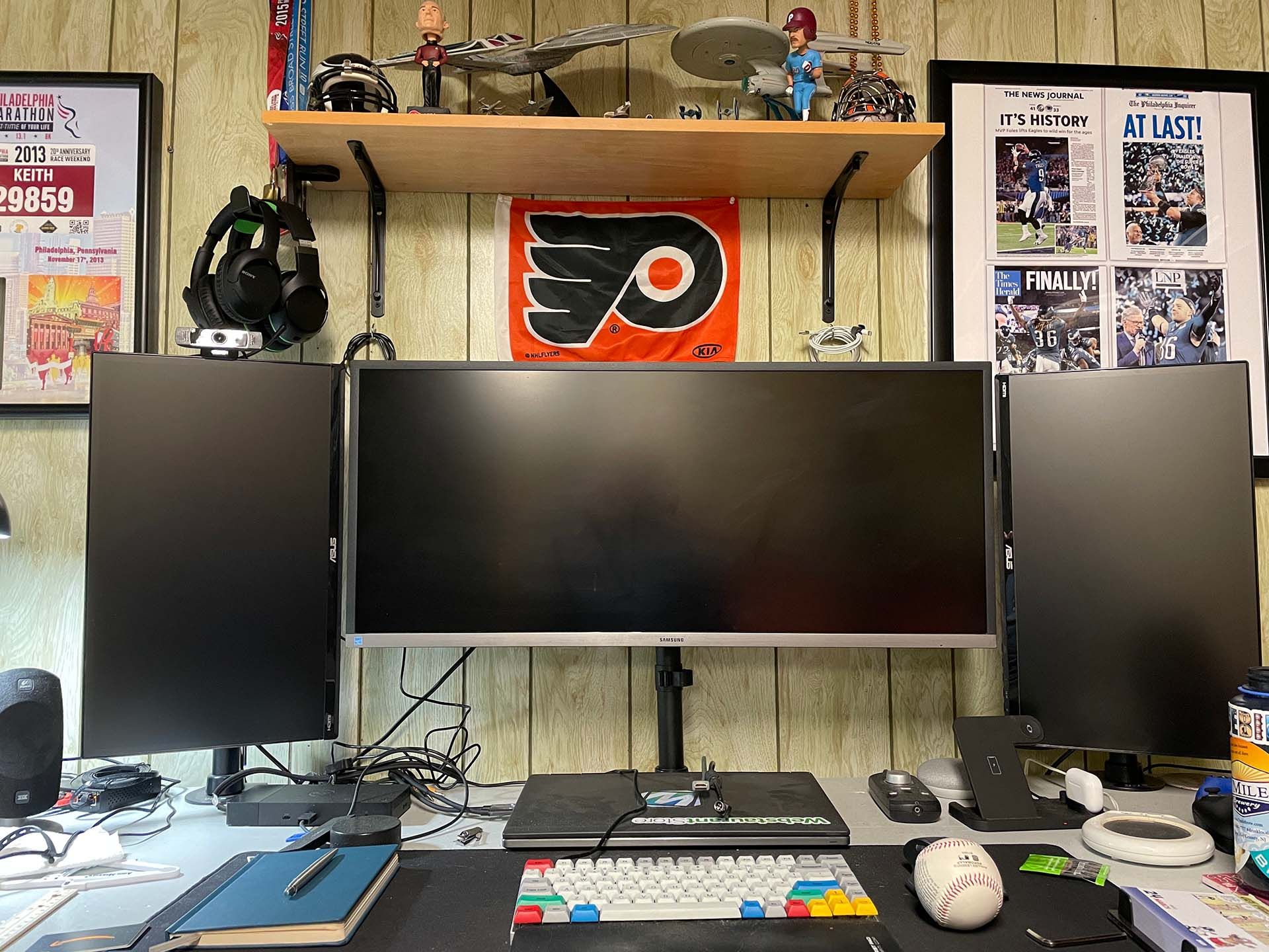 My work desk setup in my basement