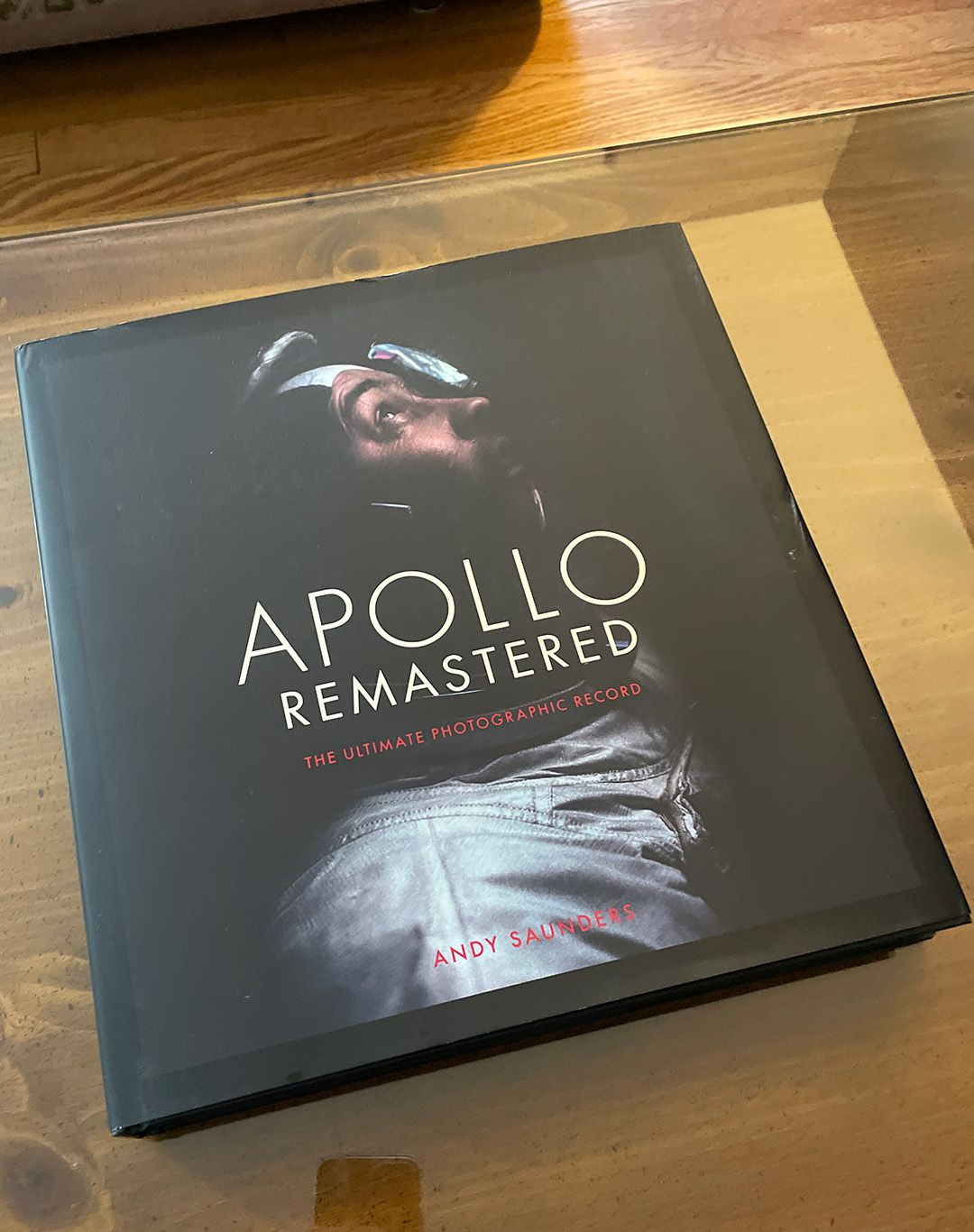 A view of the cover of Andy Saunder's book Apollo Remastered
